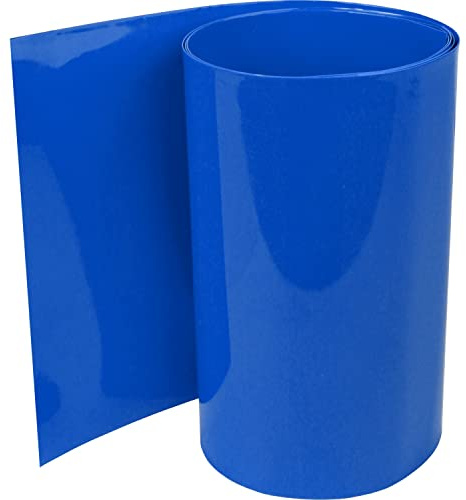 ISOLATECH PVC Krympslang Ø191,1mm x 1m 2:1 Mörkblå | Platt bredd 300mm, Utan Lim, Metervara, För isolering av 18650-batterier, Omarkerad