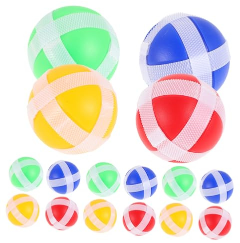 KONTONTY 32pcs Colorful Sticky Balls for Replacement Hook and Loop Balls for Dart Board Games Safe Plastic Accessories Enhancing Hand-eye Coordination and Motor Skills for Indoor and