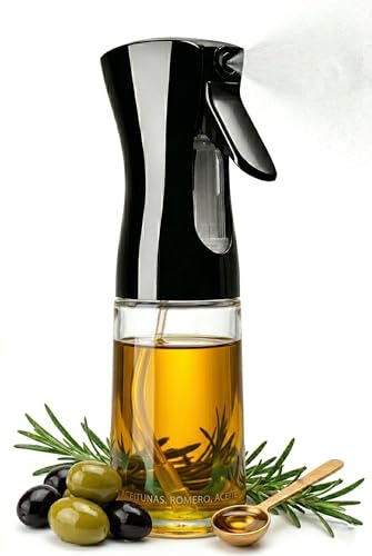 Genérico Aceitera Spray Pulverizador Recargable De Cocina, Aceitera Manual Con Depósito Transparente Y Gatillo Ergonómico, Pulverizador Aceite Spray Para Plancha, Parrilla, Ensaladas Y Horno