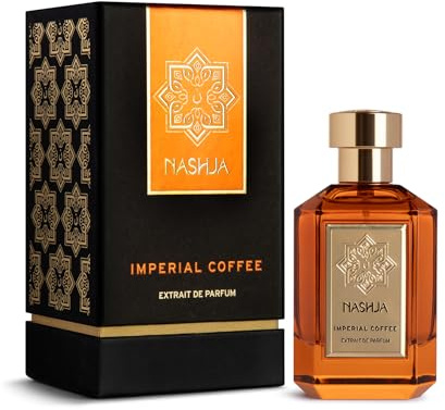 NASHJA Imperial Coffee Extrait de Parfum 100 ml – Profumo Intenso e Raffinato, Fragranza Legnosa, Ambrata e Floreale con Note di Caffè, Rosa e Vaniglia