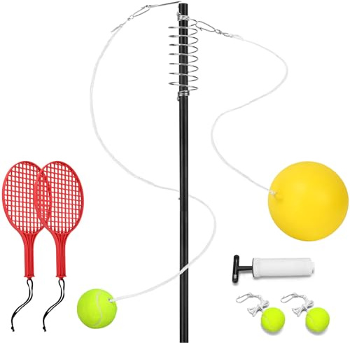 Backyard Tether Ball Set - Interactive Sport Equipment - Tennis Training Tetherball Set,for Lawn Park Patio School Beach Vacation Adults Teenagers Children Enthusiasts