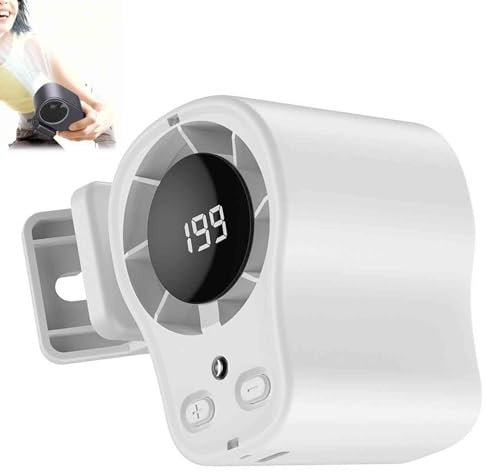 Climatiseur avec clip pour voiture, portable, rechargeable par USB, mini ventilateurs de refroidissement personnels de poche, 2026 avec écran LED, rotation de 360°, vitesse ajustable de 199 degrés