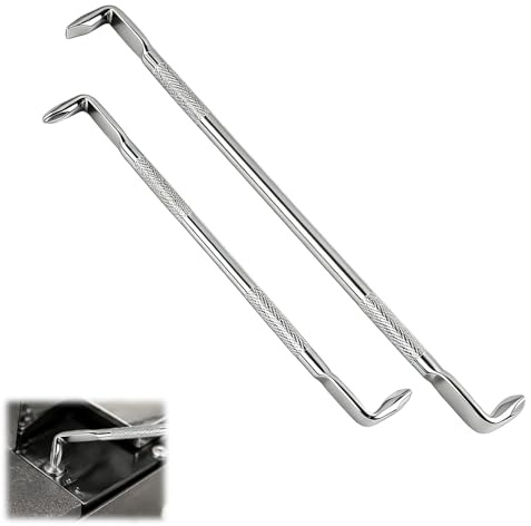2 Piezas Destornillador Acodado Tipo Z Doble Cabeza, Destornillador Magnético Plano y Estrella 90°, 5mm 14cm & 6mm 18.5cm para Espacios Estrechos