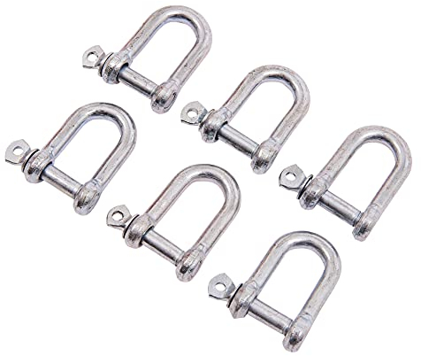 Am-Tech Lot de 6 manilles de levage en D 8 mm