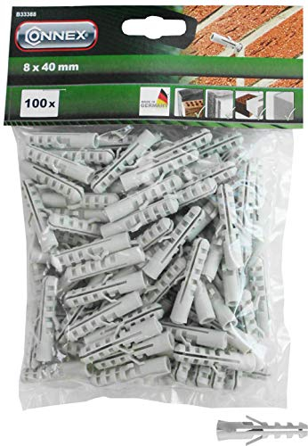 Connex B33388 Chevilles universelles 8 x 40 mm Polyamide 100 pièces