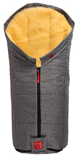 Kaiser 6720470 Lammfellfußsack Iglu, anthrazit melange