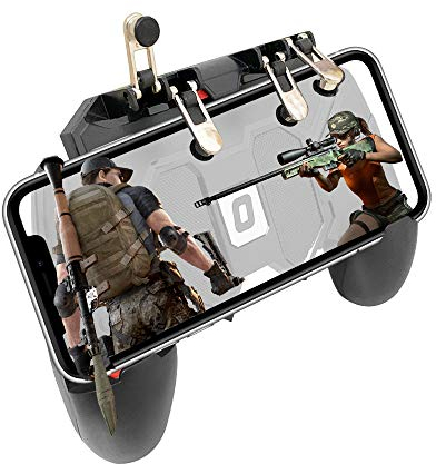 Ozkak Mobile Controller Smartphone Gamepad vereinfachter Tragbarer 4 Trigger L1R1 L2R2 Universel für PUBG COD Android iOS iPhone Samsung Handy mit Breite von 7 bis 9,5 cm