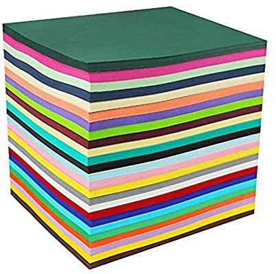 DELLCCIU 100 Blatt buntes DIN - A4 230g/m² Set aus 20 Farben, Buntpapier, Tonpapier, bunte Blätter in Bastel-Bogen farbig, Zubehör zum Basteln, farbiges Material, Kinder & DIY Bogen