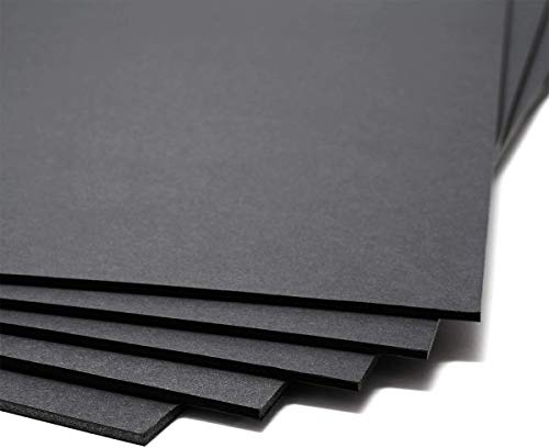 Materia Prima Schaumstoffplatte für Modellbau, Schilder und Träger. Schaumstoffkarton zum Basteln. Leicht zu schneidende expandierte Polystyrolplatte. Foamboard Kapa Platte. Schwarz, 100x70 cm x 3 mm.