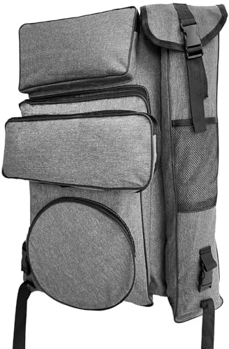 MEIJMJIA YMTECH Mochila de Artista Impermeable con Compartimentos Múltiples para Caballete, Pinceles, Cuadernos de Dibujo – Ideal para Estudiantes, Pintores y Aficionados