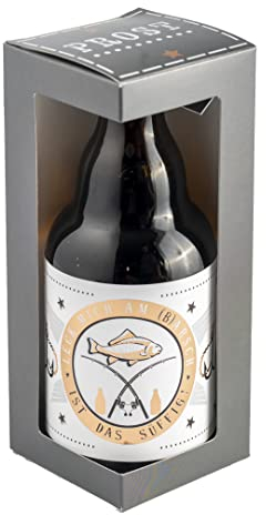 Jack`s Bierflasche ANGLER Leck mich am (B) arsch - ist das Süffig! mit Geschenkverpackung 0,33 l/Männergeschenk/Zum Geburtstag/Party/Angler