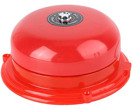 Yosoo Health Gear Elektrische Klingel, 4 Zoll, Edelstahl, 100 dB, Brandschutz, für Alarm-Notevakuierung und Bahnhof, 220V