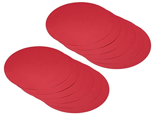 PATIKIL 7.9 Rotondo Cartone Carta, 40 pz Bianco Disco Cerchi Fette per Festa Decorazioni Fai da Te Artigianato Arti Disegno Pittura Scrittura, Rosso