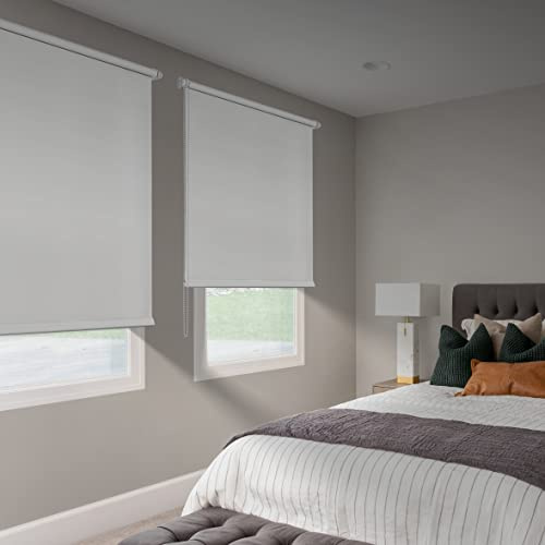 Estores enrollables sin taladrar para Ventanas. Fácil instalación sin Herramientas. Gran Variedad de Modelos, Medidas y Colores Disponibles. STORESDECO Estor Opaco Blanco 75x180 cm