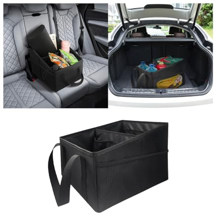 JNNJ Organizer Auto, Organizer Auto E Suv Multi Scomparto Pieghevole, Organizzatore per Bagagliaio Multiscomparto Durevole, Grande Capacità