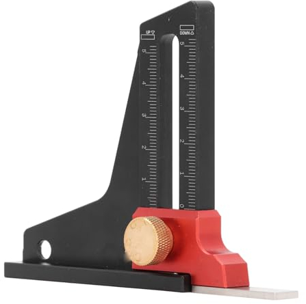 Tiefenmesser aus Aluminiumlegierung, Digitaler Höhenmesser, Tiefenmesser für Oberfräsentisch, Tischkreissäge, Holzbearbeitung und Mehr