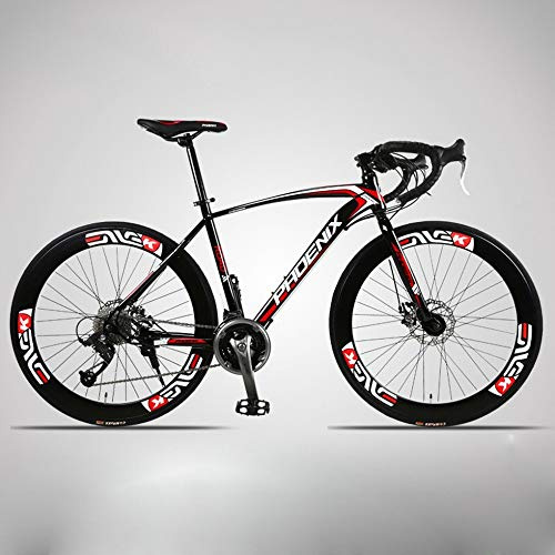 ALQPPM Bicicleta de Carretera 700C 21/27 Velocidades 26 Pulgadas Velocidad Variable Manillar Curvado Bicicleta Masculina Y Femenina Estudiante Coche Carreras de Carretera, B, Talla Única/a/Talla Única