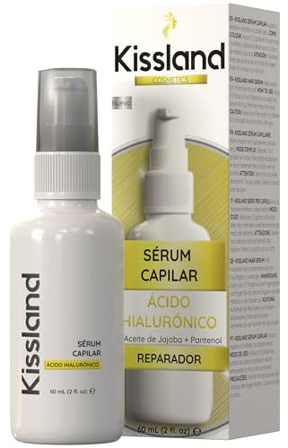 Serum Cheveux Secs et Abimés à L'Acide Hyaluronique, à L'Huile de Jojoba et au Panthénol (Provitamine B5) 60ml - Serum Hydratant Lissant Idéal Pour Anti Fourche Cheveux