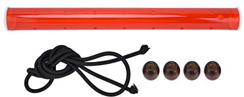 NYSUZHOUJI Langes Rohr-Vogelfutterhaus, rotes transparentes Vogelfutterrohr für den Garten