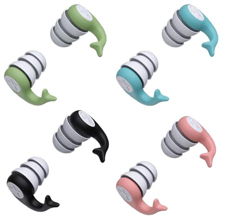 zui zhan Swimming Ear Plugs Adults 4 Pairs, Soft Silicone Swimming Ear Plugs Reusable, for Surfing, Snorkelling & Water Sports