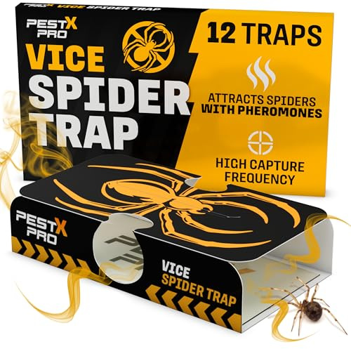 Pest X Pro - Trappole per ragni da interni, per uso domestico, con feromoni attrattivi