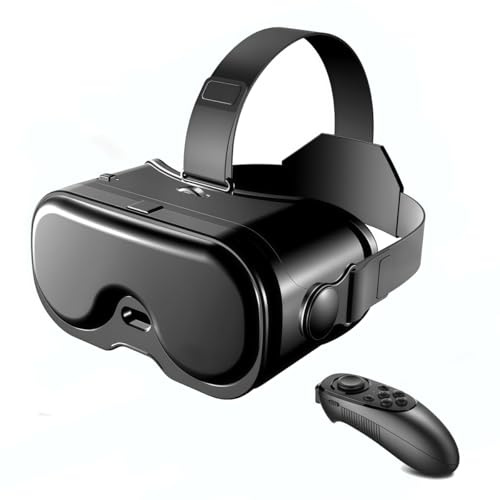 VBESTLIFE VR-headset, HD 3D VR-glasögon med Bluetooth-kontroll för IOS Android-telefon 5-7 Tum, 120° FOV, Antiblått Ljus, Justerbart Pupillavstånd