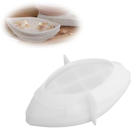 JYYWTSI Silikonformar båt silikonform 18 x 10 x 6 cm, gjutformar silikon för gör-det-själv gjutform, bricka gjutform och gjutformar ljushållare, silikonform skål för gips betong harts epoxiharts