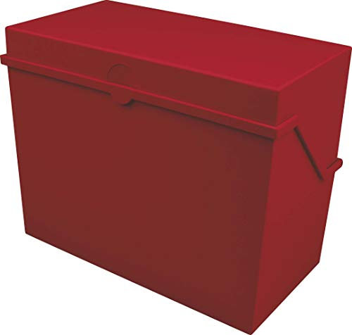 helit H6214725 - Karteikarten Box „the index“ DIN A7 quer, Kleinkartei rot für ca. 300 Karten