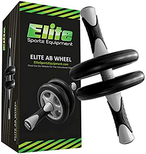 Elite Sportz Ab Roller Wheel, Gym & At Home Ab Workout Equipment with Non- Slip Handles and 2 Wheels to Exercise Core Abdominal Muscles, Strength Training Accessories for Abs