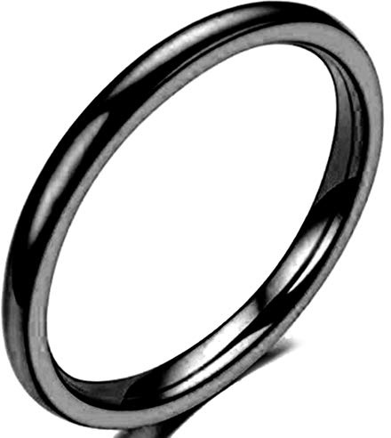 Jude Jewelers 2MM Tungsten Carbide Stackable Ring Plain Wedding Band