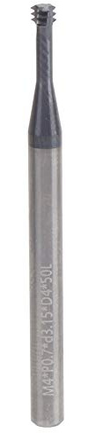 Fresa a Candela Fresa per fresatrice fresatrice Filettatura Metrica in Acciaio Al Tungsteno a 3 Denti 60 ° M4x0,7xD4x50 Può Essere Utilizzata per Alluminio Rame Acciaio Inossidabile Acciaio