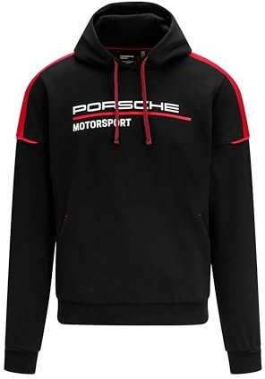 Stitched Motorsport Herren Kapuzenpullover FW Schwarz