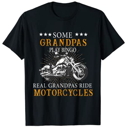 Hombre Real Grandpas Ride - Camiseta de moto Biker Grandpa Motorbikes Camiseta