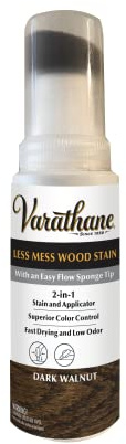 Varathane Less Mess Wood Stain and Applicator, 4 oz, Dark Walnut