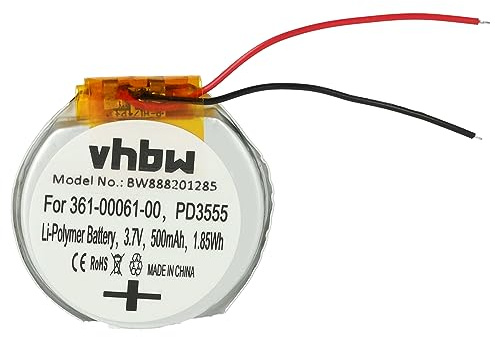 vhbw Akku kompatibel mit Garmin Tactix Delta Solar Smartwatch Uhr Fitnessarmband (500mAh, 3,7V, Li-Polymer) + Werkzeug-Set