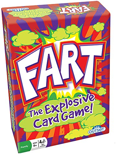 Fart - The Explosive Card Game - Easy to Learn Fast Flatulent Fun, Kids Family & Friends Party Game, Funny Fast Acting, Toilet Humor, Outset Media, Ages 8+, 3+ Players