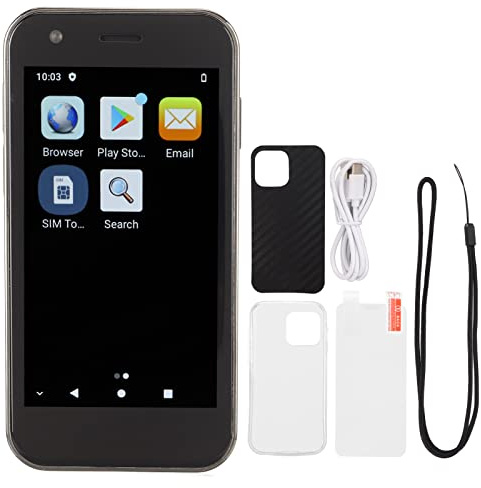 Smartphone XS12 Mini 4G Sbloccato, il più Piccolo Telefono Cellulare Android XS 12 4G, Touch Screen HD Super Piccolo da 3 Sbloccato Ottimo per i Regali degli Studenti, 4GB 32GB (Fantasia Notte Nera)