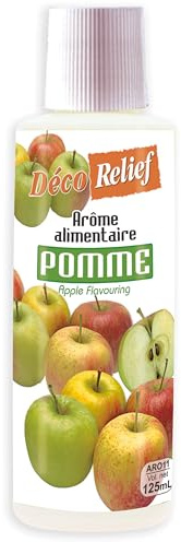Déco Relief - Arôme Liquide Pomme 125 ml - Arôme Alimentaire Pâtisserie & Yaourtière - Pour Gâteaux, Pâtisseries, Yaourts - Arôme Concentré - ARO11.