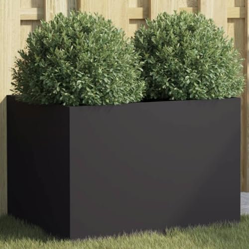 ZEYUAN Jardinera de Acero Laminado en frío Negro 62x47x46 cm, Huerto Urbano Terraza, Jardineras Exterior, Jardineria Maceteros, Mesa De Cultivo, Huerto En Casa - 841601
