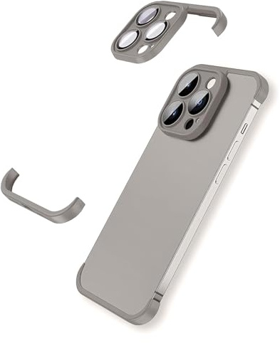 Cmeilau Coque Antichoc aux Quatre Coins sans Bordure pour iPhone 16 15 14 13 Pro Max Plus avec Protecteur d'objectif d'appareil Photo, Coque de Protection Fine et légère en Silicone Souple