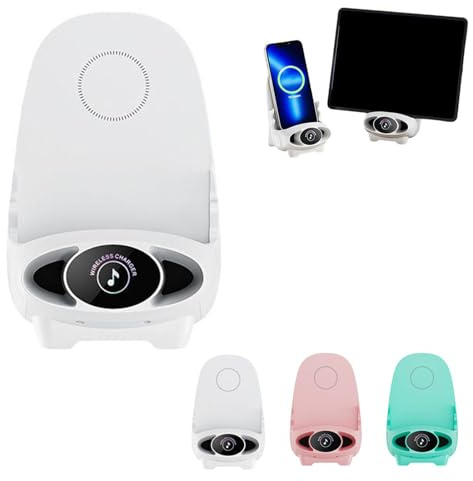 Mini chaise sans fil chargeur rapide multifonction support de téléphone, chargeur sans fil 3 en 1 avec fonction haut-parleur, mini chargeur sans fil portable, adaptateur de charge sans fil pour tous