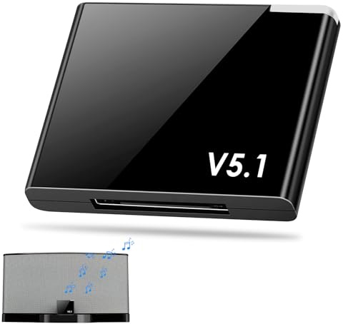 suuosl Adaptador Bluetooth 5.1 de 30 pines para Bose y otros dispositivos, con AptX y conexión estable hasta 20 metros, adaptador Bluetooth para coche y cadena Hi-Fi