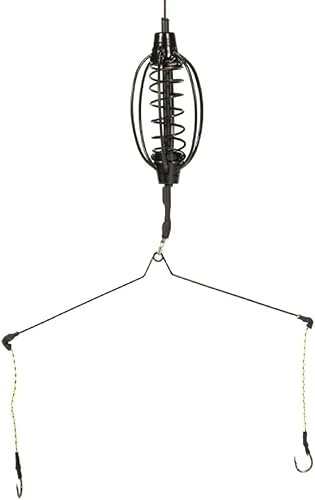Jaula de cebos de pesca de carpa, comedero de peces de primavera con soporte, métodos en línea, cebos de pesca, anzuelos, juego de aparejos de pesca