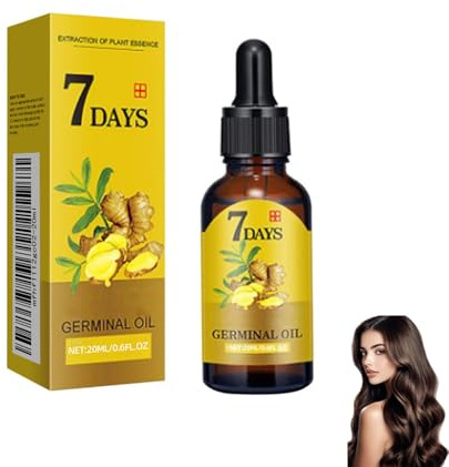 Sérum Repousse Cheveux Au,Huiles De Croissance Des Cheveux Au Gingembre,Sérum De Croissance Capillaire Au Gingembre,Huile Germinale De Gingembre,20ml