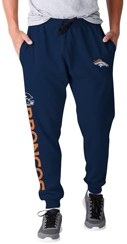 FOCO NFL Herren Offiziell lizenzierte Team-Farbe, Primär-Logo, Helm, Fußball, Sweatpants, Denver Broncos, XXL