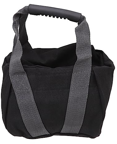 Workout Sandbag Tear with Ergonomic Handle, Canvas Weightlifting Sandbag for Fitness Training, Adjustable 0-25 lbs Fillable Sand Bag for Home Gym and Outdoor Exercise