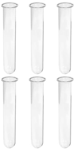 Hydroponic Vase 6pcs Glass Test Tube Flower Vase for Plants | Minimalist Office and Home Decor, Visible Roots Display, Versatile Placement Accessory