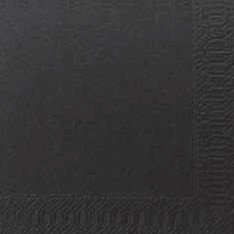 Duni Cocktail-Servietten 3lagig Zelltuch Uni schwarz, 24 x 24 cm, 250 Stück