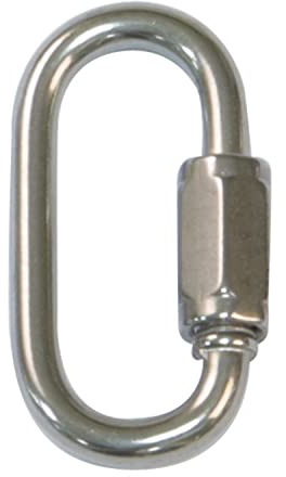 Amig - Confezione da 2 maglie rapide con chiusura a vite Mod.30160 per collegare corde, catene, cinghie o nastri | in acciaio inossidabile | moschettone per collegamenti rapidi | Dimensioni: Ø4 x 40