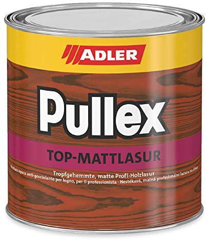 ADLER Pullex Top-Mattlasur - Eiche 750 ml - Matte, tropfgehemmte, dünnschichtige Holzlasur für den Außenbereich